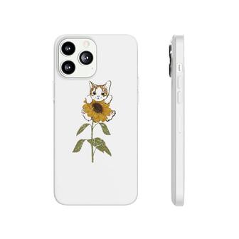 Cute Cat Florist Beautiful Yellow Flower Floral Sunflower Phonecase iPhone | Mazezy