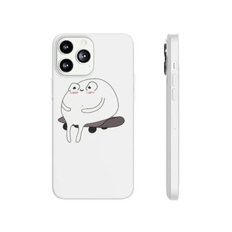 Cute Frog On Skateboard Kawaii Cottagecore Aesthetic Phonecase iPhone | Mazezy