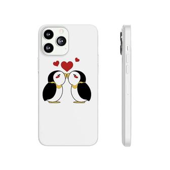 Cute Penguin Lovers Kissing Heart Valentine's Day Phonecase iPhone | Mazezy