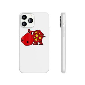 Cute Red Hippo Cartoon Phonecase iPhone | Mazezy AU