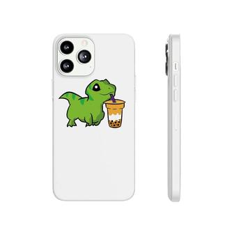 Dinosaur Drinking Bubble Tea Funny Boba Tea Phonecase iPhone | Mazezy