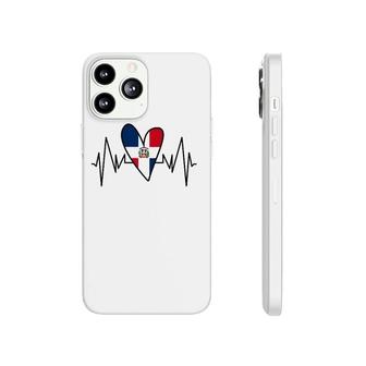 Dominican Flag Heartbeat Ekg Heart Phonecase iPhone | Mazezy UK