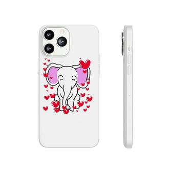 Elephant Valentine's Day Cute Romantic Hearts Tee Phonecase iPhone | Mazezy