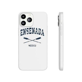 Ensenada Mexico Vintage Nautical Crossed Oars Navy Phonecase iPhone | Mazezy