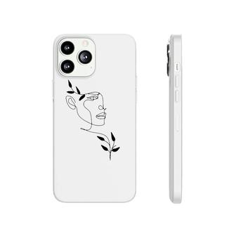 Face Abstract Minimalist Line Art Drawing Tee Aesthetic Top Phonecase iPhone | Mazezy