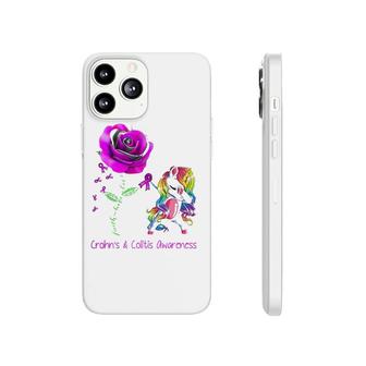 Faith Hope Love Unicorn Crohn's & Colitis Awareness Phonecase iPhone | Mazezy