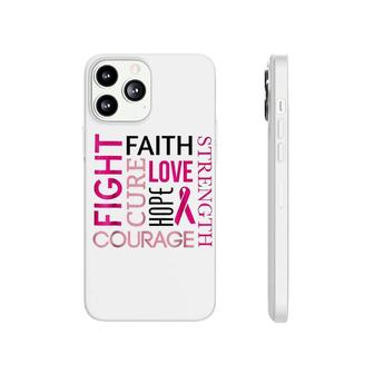 Fight Faith Love Hope Pink Ribbon Phonecase iPhone | Mazezy