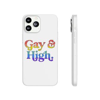 Gay And High Funny Lgbtq Pride Flag Phonecase iPhone | Mazezy