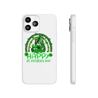 Gnome Holding Lucky Shamrock Rainbow Leopard St Patrick's Day Phonecase iPhone | Mazezy