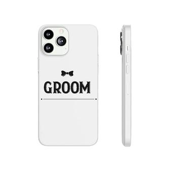 Groom Groomsman Grooms Crew Black Bow Phonecase iPhone | Mazezy