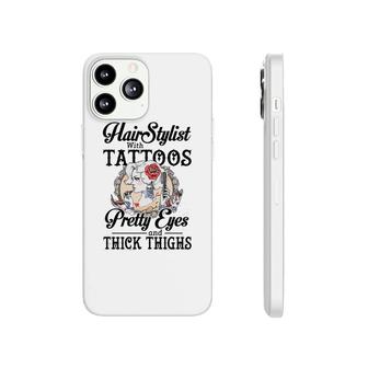 Hair Stylist With Tattoos Pretty Eyes Phonecase iPhone | Mazezy