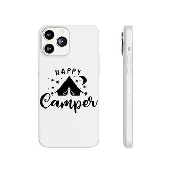 Happy Camper Tent Quote Typogrophy Phonecase iPhone | Mazezy