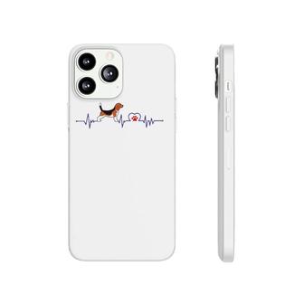 Heartbeat With Footprint And Beagles Beagle Hound Phonecase iPhone | Mazezy