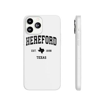 Hereford Texas Tx Vintage Sports Design Black Print Phonecase iPhone | Mazezy