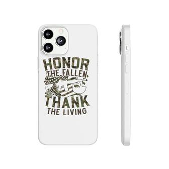 Honor The Fallen Thank The Living Usa Flag Memorial Day Phonecase iPhone | Mazezy