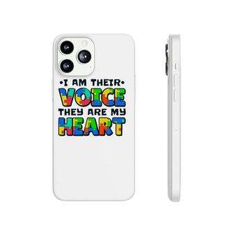 I Am Their Voice They Are My Heart Autism Awareness Teacher Phonecase iPhone | Mazezy
