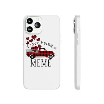 I Love Being A Meme Truck Plaid Matching Family Valentine's Phonecase iPhone | Mazezy
