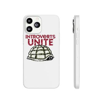 Introverts Unite Turtle Shell All Alone In The House Uneasy Phonecase iPhone | Mazezy