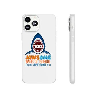 Jawsome Shark 100 Days Of School Teacher Child Gift Phonecase iPhone | Mazezy