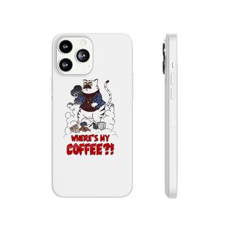 Katzilla Where's My Coffee Coffee Cat Lover Phonecase iPhone | Mazezy