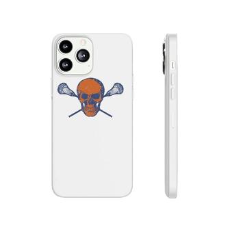 Lacrosse Skull Orange And Blue Lax Phonecase iPhone | Mazezy