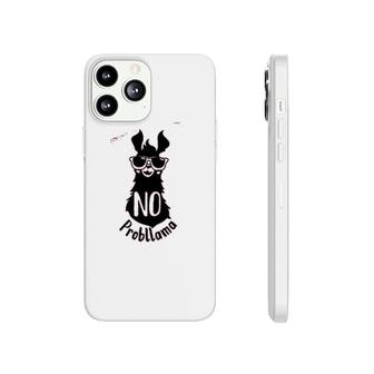 Langwyqu Womens No Probllama Letter Print Loose Round Neck Casual Funny Phonecase iPhone | Mazezy