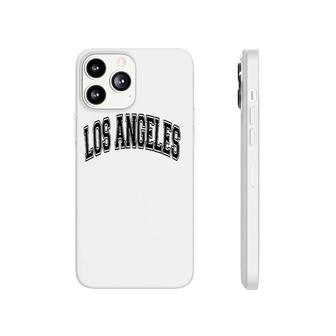 Los Angeles California Varsity Style Text Gray Black Print Pullover Phonecase iPhone | Mazezy