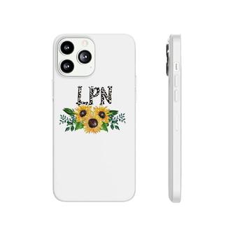 Lpn Leopard Text Sunflower Licensed Practical Nurse Gift Phonecase iPhone | Mazezy