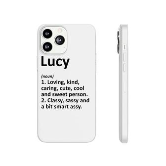 Lucy Definition Personalized Name Funny Birthday Gift Idea Phonecase iPhone | Mazezy