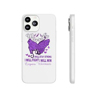 Lupus Awareness Warrior Purple Ribbon Butterfly Wolf Womens Phonecase iPhone | Mazezy