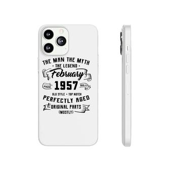 Man Myth Legend February 1957 65Th Birthday Gift 65 Years Old Phonecase iPhone | Mazezy