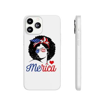 Merica Black Women's4th Of July Us Flag Gifts Phonecase iPhone | Mazezy