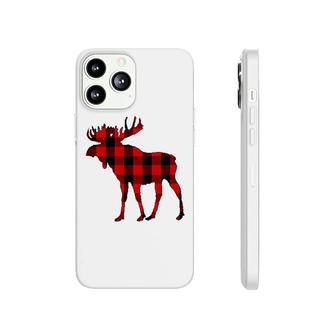 Moose Buffalo Red Plaid Gift Phonecase iPhone | Mazezy