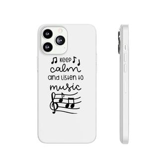 Musician Gift Artist Gift Keep Calm And Listen To Music Raglan Baseball Tee Phonecase iPhone