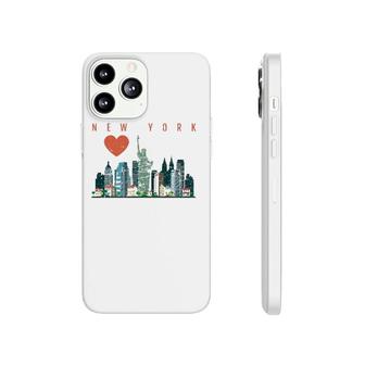 New York City Nyc Skyline Heart Distressed Style Phonecase iPhone | Mazezy