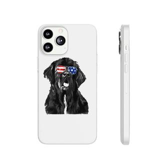 Newfoundland Dog Sunglasses Flag American 4Th Of July Funny Phonecase iPhone | Mazezy