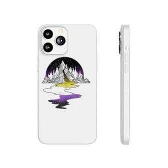 Nonbinary River Mountain Lgbt Pride With Nb Nonbinary Flag Phonecase iPhone | Mazezy