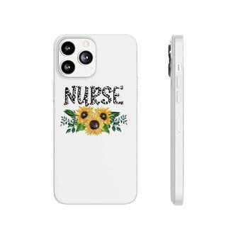 Nurse Leopard Text Sunflower Nursing Gift Phonecase iPhone | Mazezy