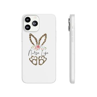 Nurse Life Easter Day Nursing Leopard Bunny Floral Gift Phonecase iPhone | Mazezy