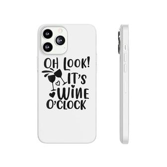 Oh Look It's Wine O'clock V-Neck Phonecase iPhone | Mazezy