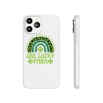 One Lucky Para Funny Family St Patrick's Day Rainbow Leopard Paraprofessional Gift Phonecase iPhone | Mazezy