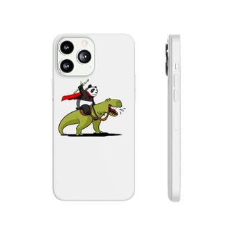 Panda Bear Riding Dinosaur Funny Phonecase iPhone | Mazezy