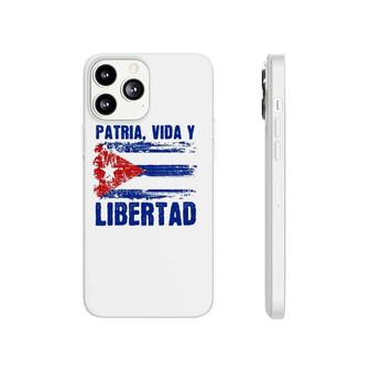 Patria, Vida Y Libertad Cuban Flag Distressed Grunge Phonecase iPhone | Mazezy