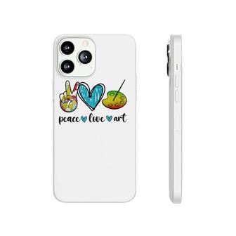 Peace Love Art Painting Palette Funny Art Gifts For Teacher Phonecase iPhone | Mazezy