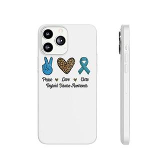 Peace Love Cure Thyroid Disease Awareness Survivor Leopard Phonecase iPhone | Mazezy
