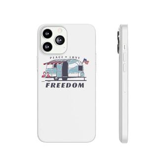 Peace Love Freedom 4Th Of July Avion Airstream Retro Trailer Phonecase iPhone | Mazezy