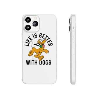 Pluto Life Is Better With Dogs Tank Top Phonecase iPhone | Mazezy