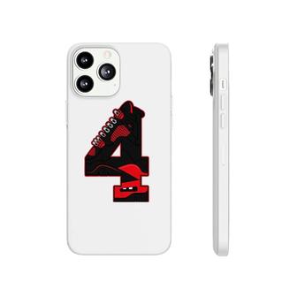 Red Thunder 4S Tee To Match Hiphop Shoes 4 Red Thunder Phonecase iPhone | Mazezy