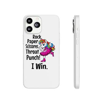Rock Paper Scissors Throat Punch I Win Funny Phonecase iPhone | Mazezy