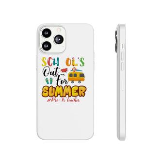 School's Out For Summer Pre-K Teacher Beach Vacation Van Car And Flip-Flops Phonecase iPhone | Mazezy